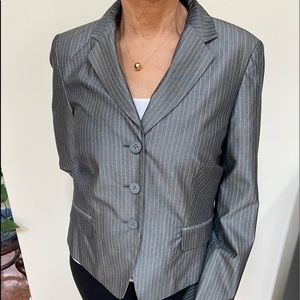 Gray Pinstripe Blazer